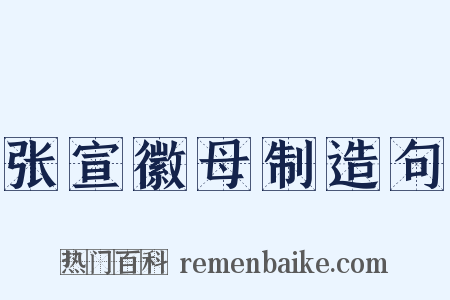 张宣徽母制造句是什么意思的图片